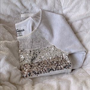 Express Love Collection Sequin sweatshirt